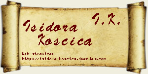 Isidora Koščica vizit kartica